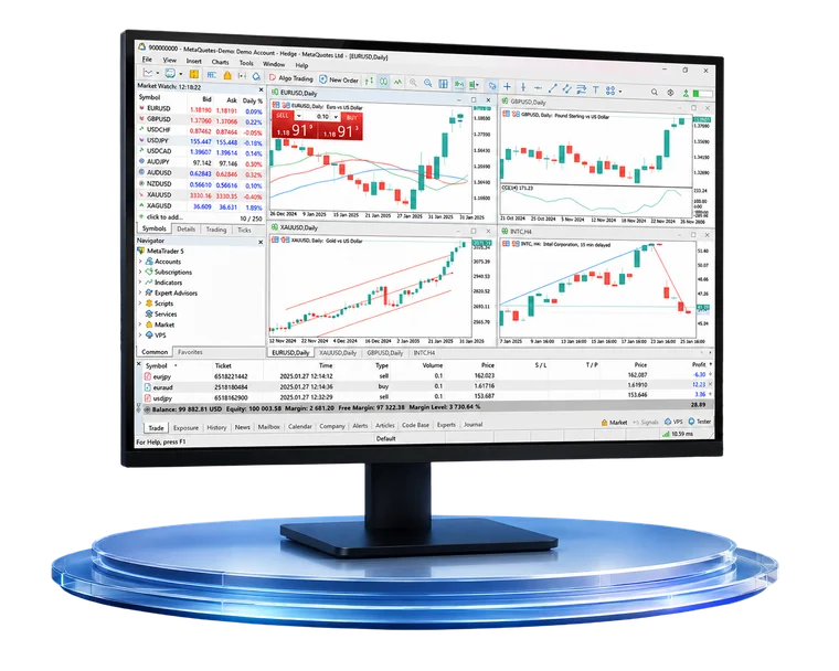 ترمینال دسکتاپMetaTrader 5 برای ویندوز